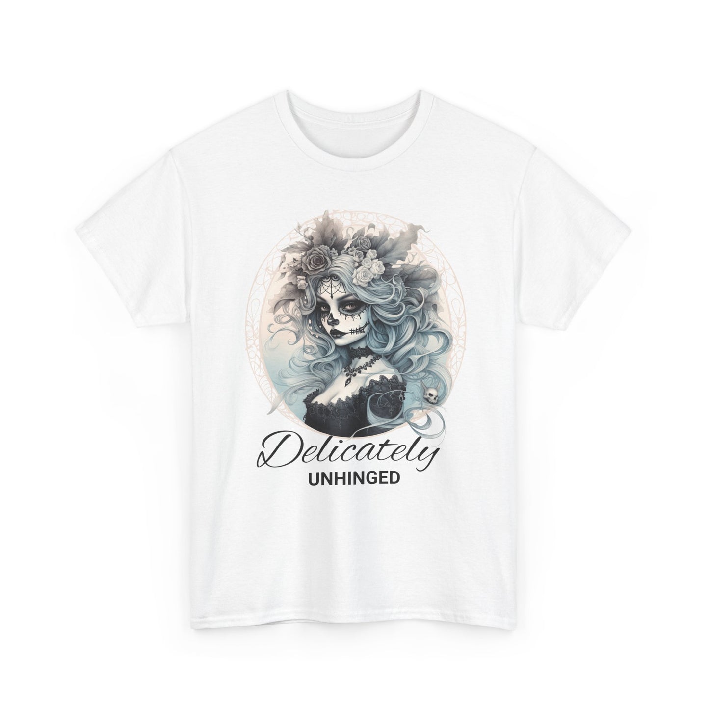 Delicately Unhinged Gothic T-Shirt – Dark Feminine Aesthetic Graphic Tee