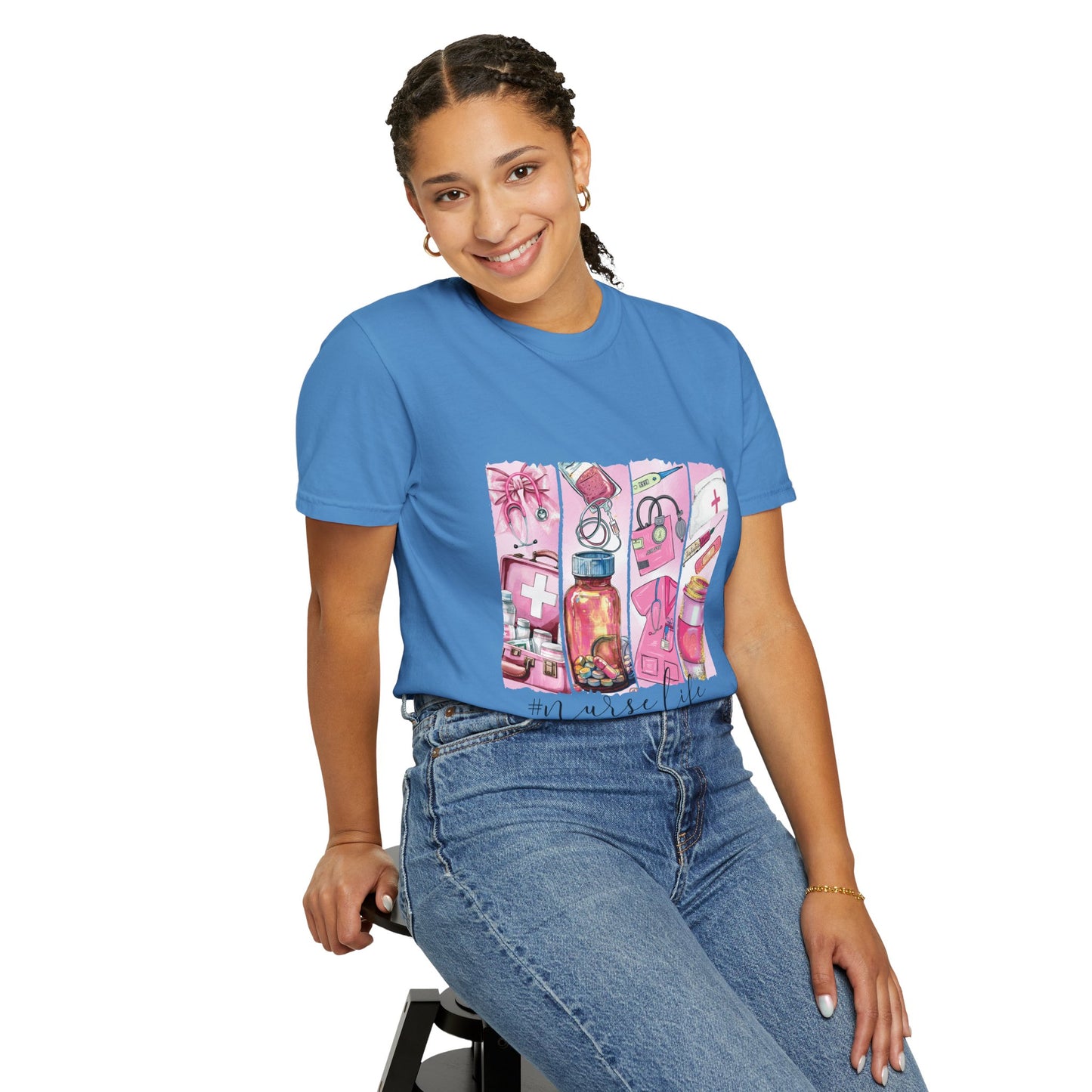 Nurse Life T-Shirt - Comfortable Unisex Garment-Dyed Tee for Healthcare Heroes