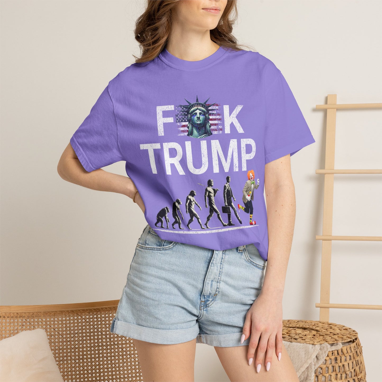 Political Satire Evolution Tee – Anti Trump Graphic Shirt –Graphic Tee- Political Satire Comfort Colors 1717