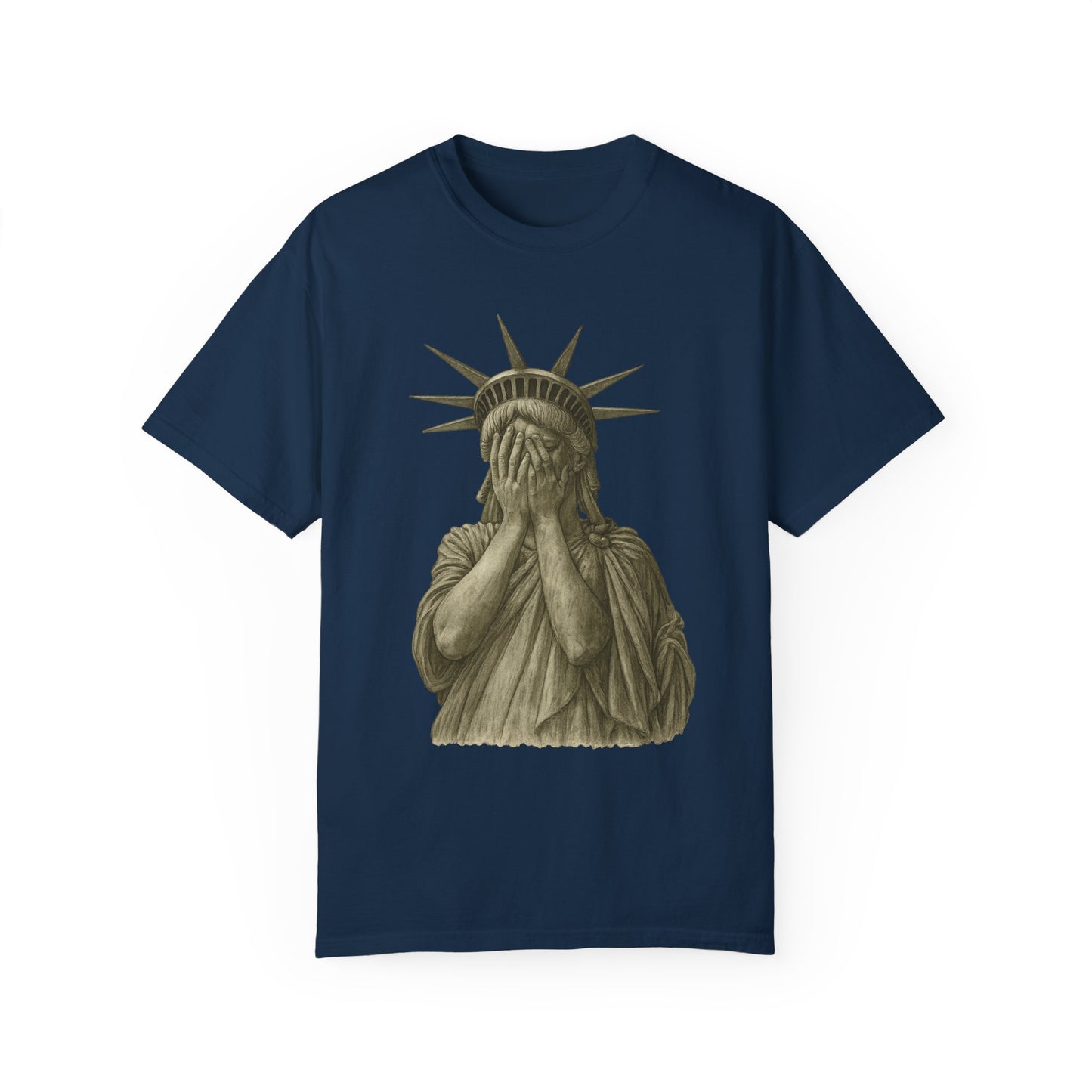 Lady Liberty Shocked Historian T-Shirt Parody Comfort Colors 1717