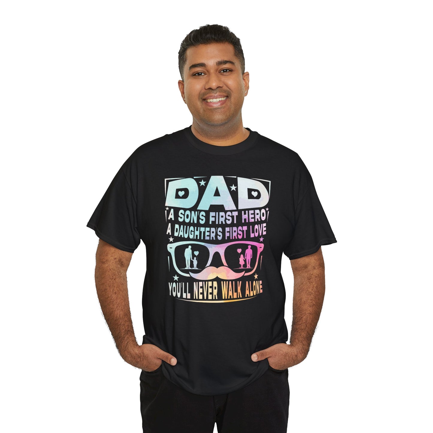 Gildan 5000 Dad Hero T-Shirt - Father's Day Gift - Heavy Cotton Tee Asst. Colors & Sizes