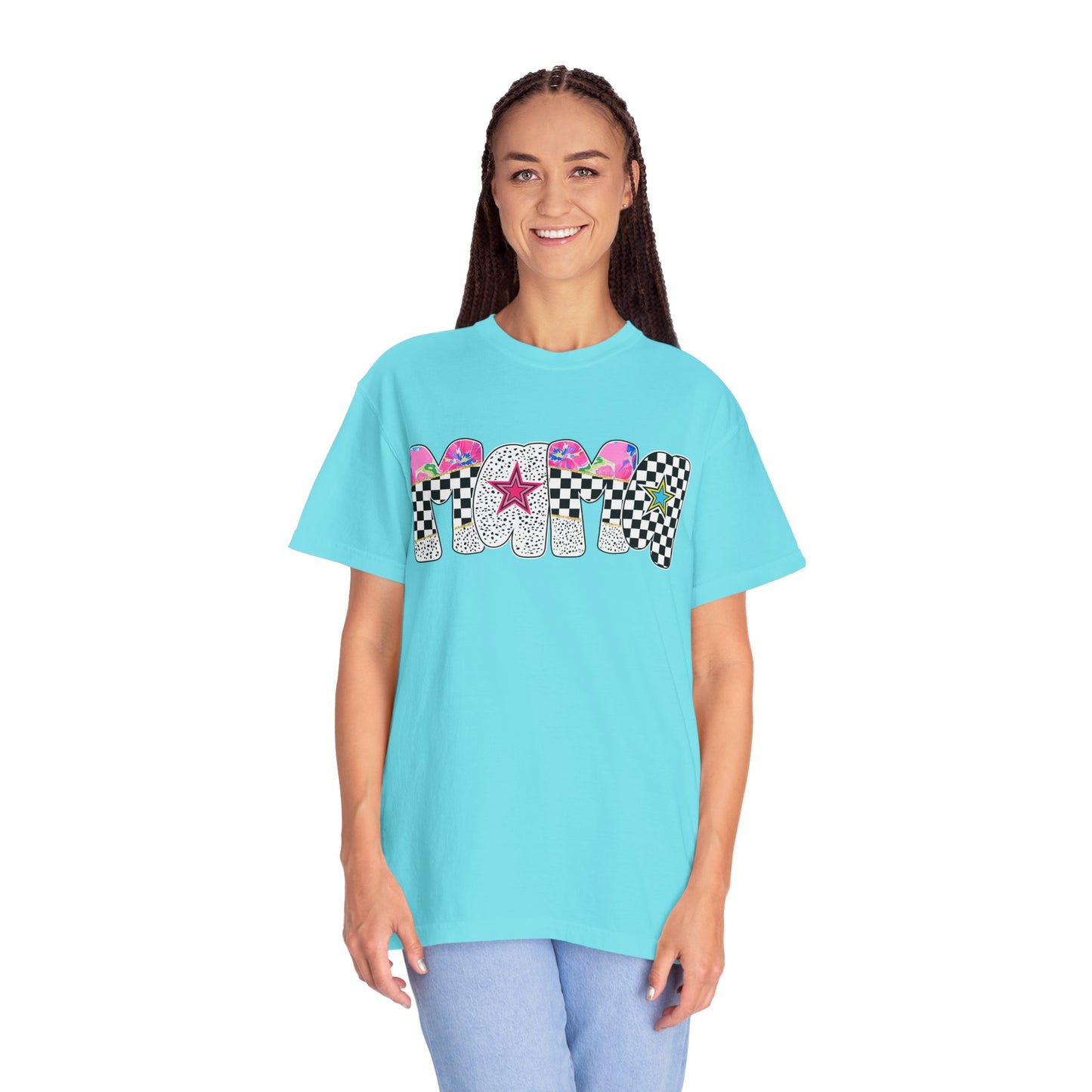 Comfort Colors Retro Vibe Mother's Day T-Shirt with Star Design Asst. Colors & Sizes