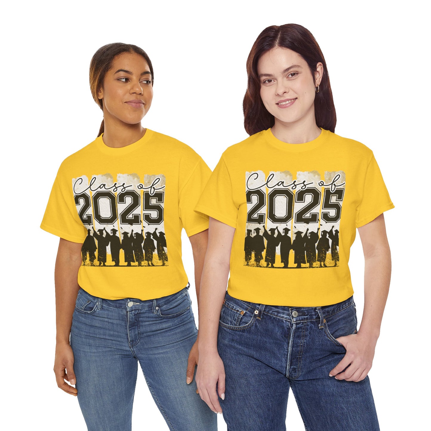 Gildan Garment Dyed Class of 2025 Graduation Tee - Unisex Heavy Cotton Shirt Your Choice Colors & Sizes