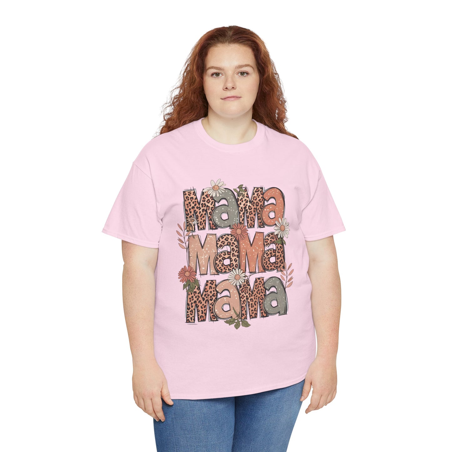 Floral Mama Unisex Heavy Cotton Tee - Perfect Gift for Moms!