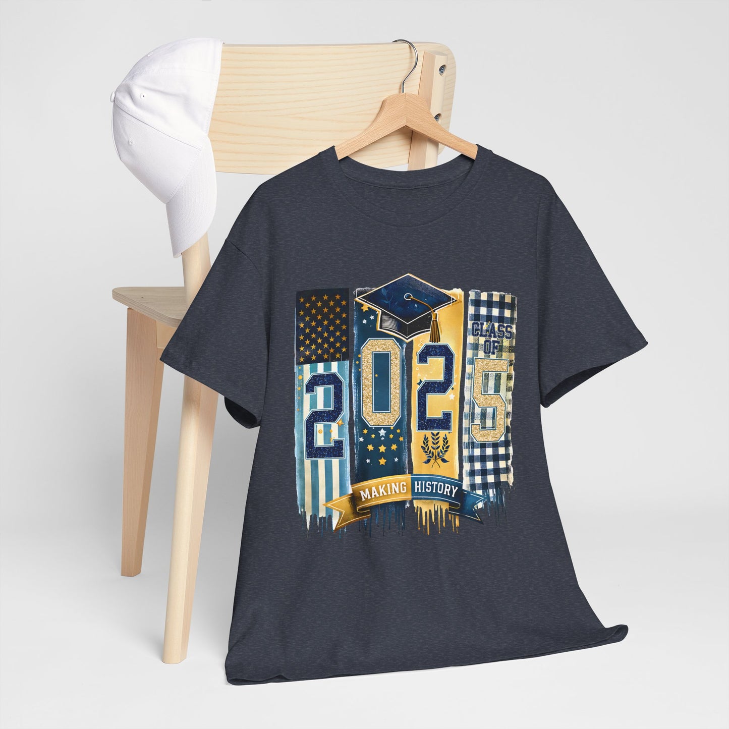 Gildan Graduation 2025 Heavy Cotton Tee - Making History Unisex Shirt Unisex Available in Asst. Sizes & Colors