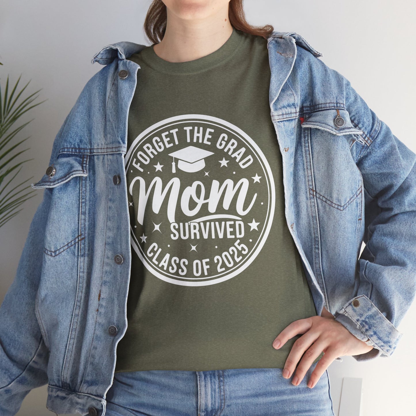 Gildan Comfortable Unisex Heavy Cotton Tee -"Forget the Grad, Mom..." Great gift for Graduation Asst. Sizes & Colors