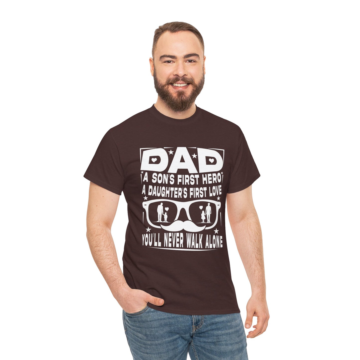 Dad Hero Unisex Heavy Cotton Tee - Perfect Gift for Father's Day