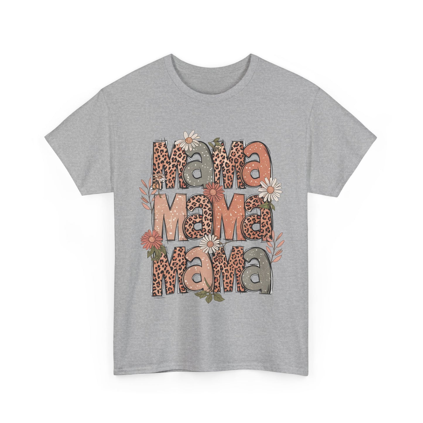 Floral Mama Unisex Heavy Cotton Tee - Perfect Gift for Moms!