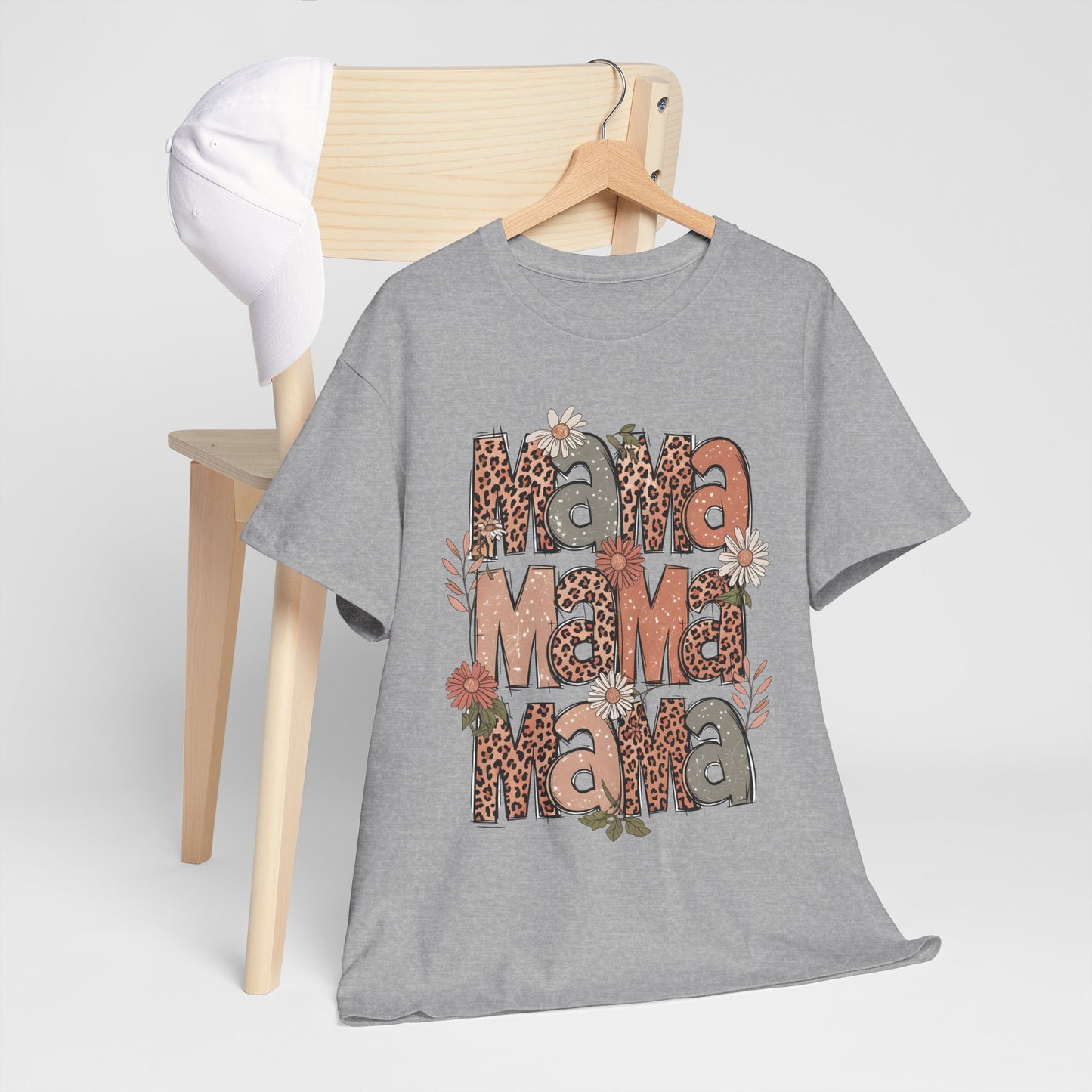 Floral Mama Unisex Heavy Cotton Tee - Perfect Gift for Moms!