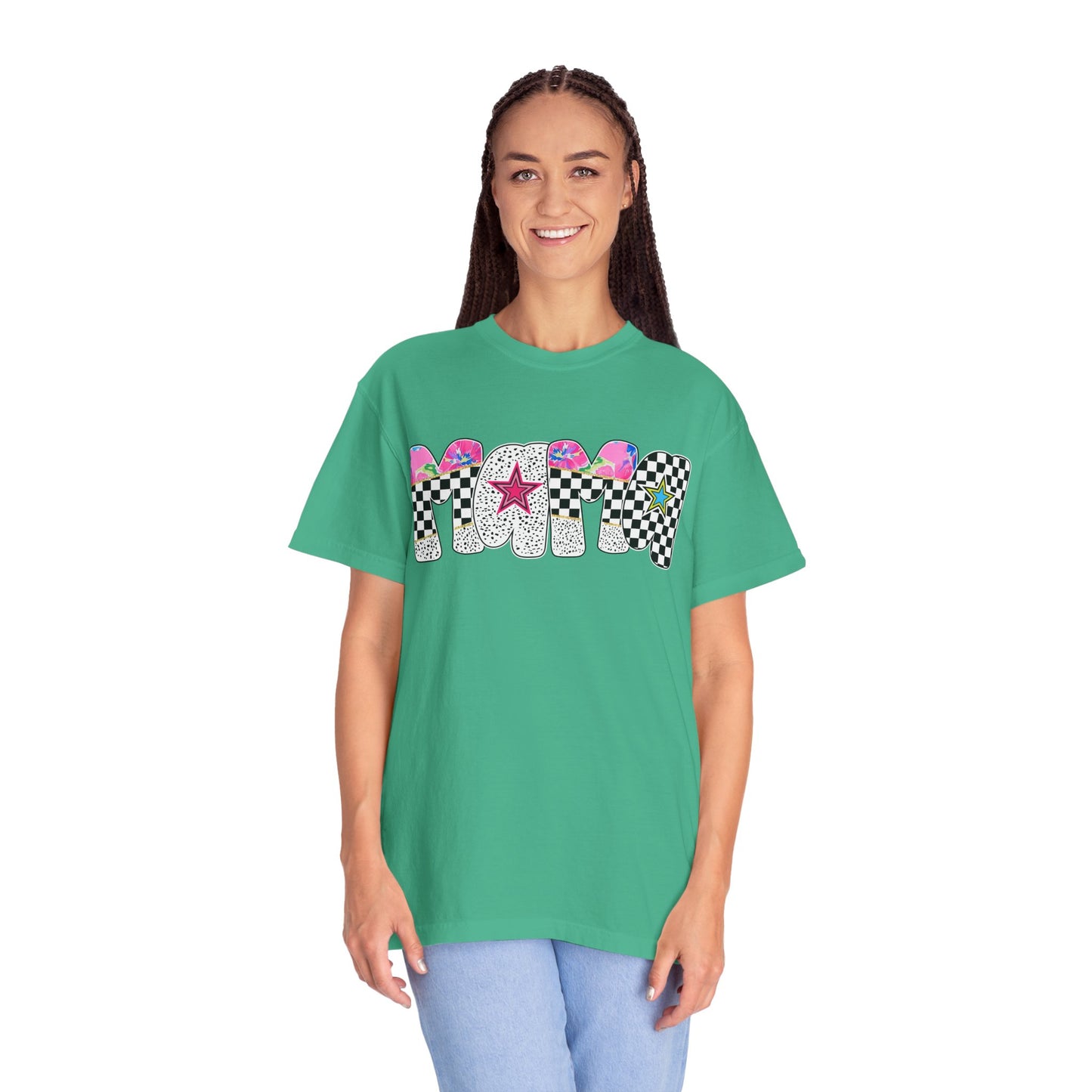 Comfort Colors Retro Vibe Mother's Day T-Shirt with Star Design Asst. Colors & Sizes