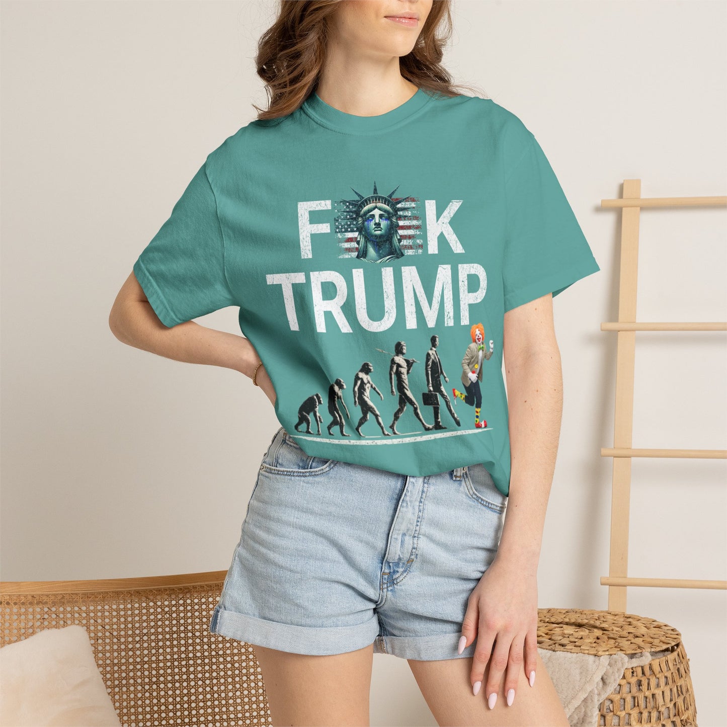 Political Satire Evolution Tee – Anti Trump Graphic Shirt –Graphic Tee- Political Satire Comfort Colors 1717