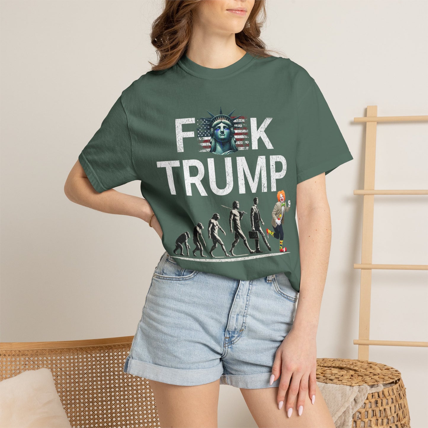 Political Satire Evolution Tee – Anti Trump Graphic Shirt –Graphic Tee- Political Satire Comfort Colors 1717