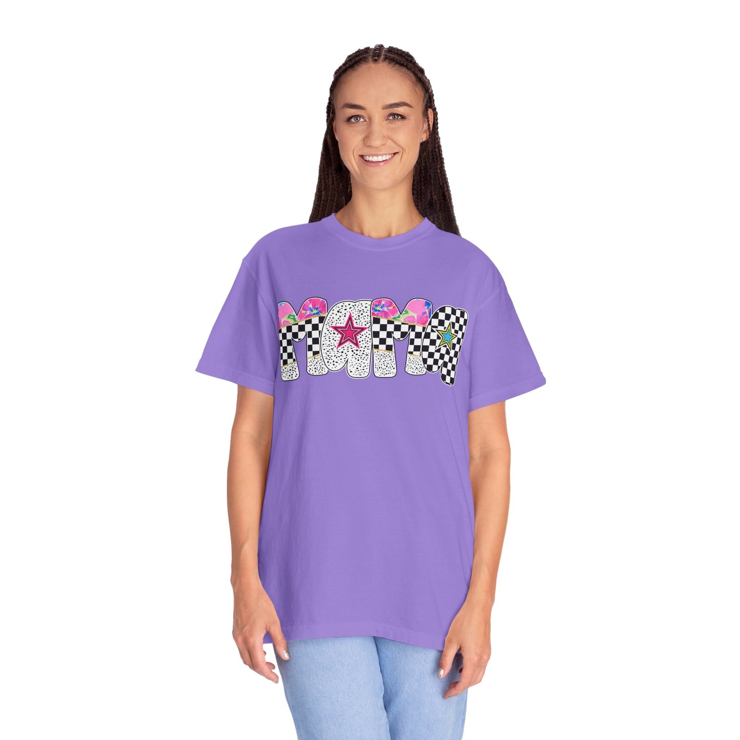 Comfort Colors Retro Vibe Mother's Day T-Shirt with Star Design Asst. Colors & Sizes
