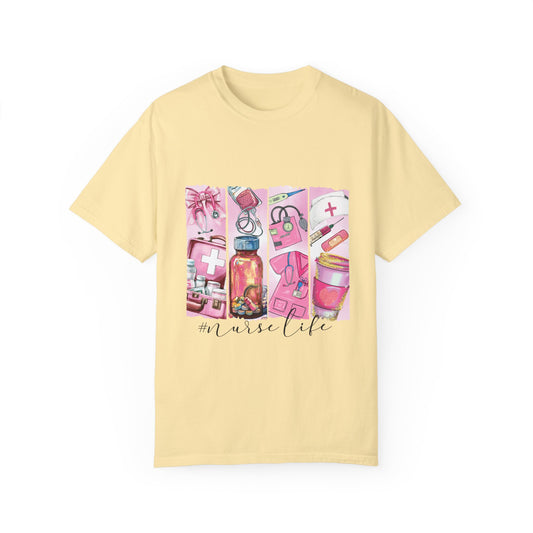 Nurse Life T-Shirt - Comfortable Unisex Garment-Dyed Tee for Healthcare Heroes