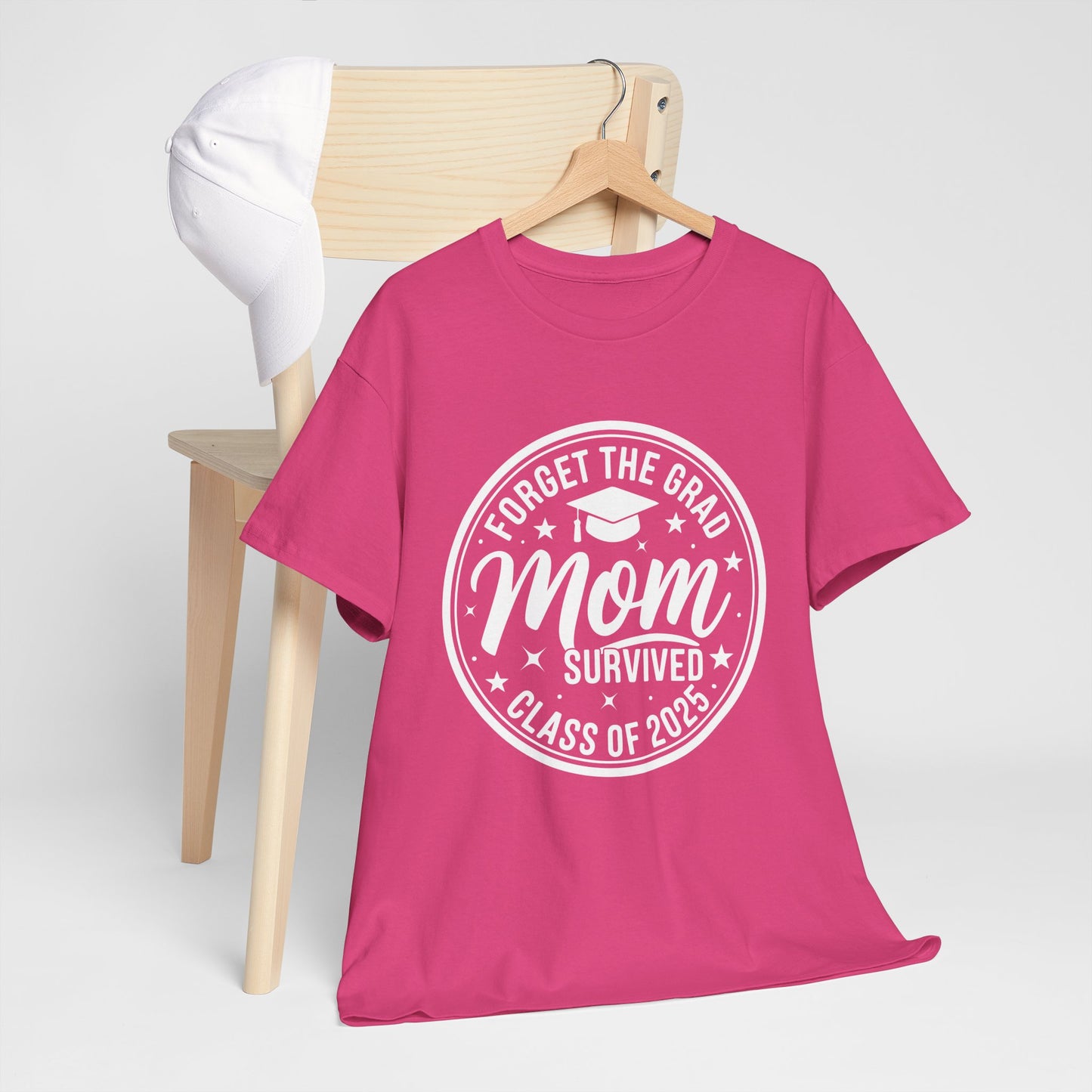 Gildan Comfortable Unisex Heavy Cotton Tee -"Forget the Grad, Mom..." Great gift for Graduation Asst. Sizes & Colors
