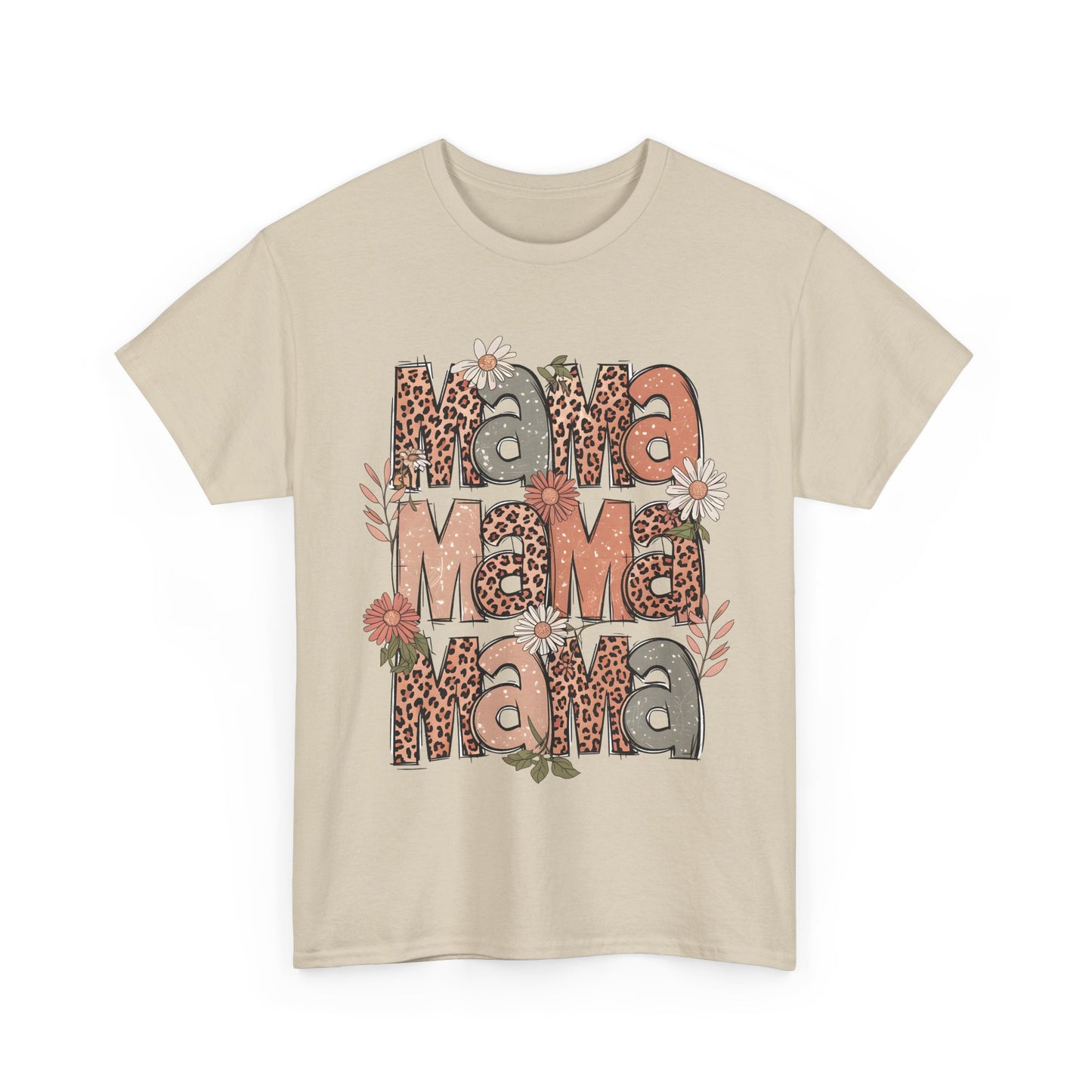 Floral Mama Unisex Heavy Cotton Tee - Perfect Gift for Moms!