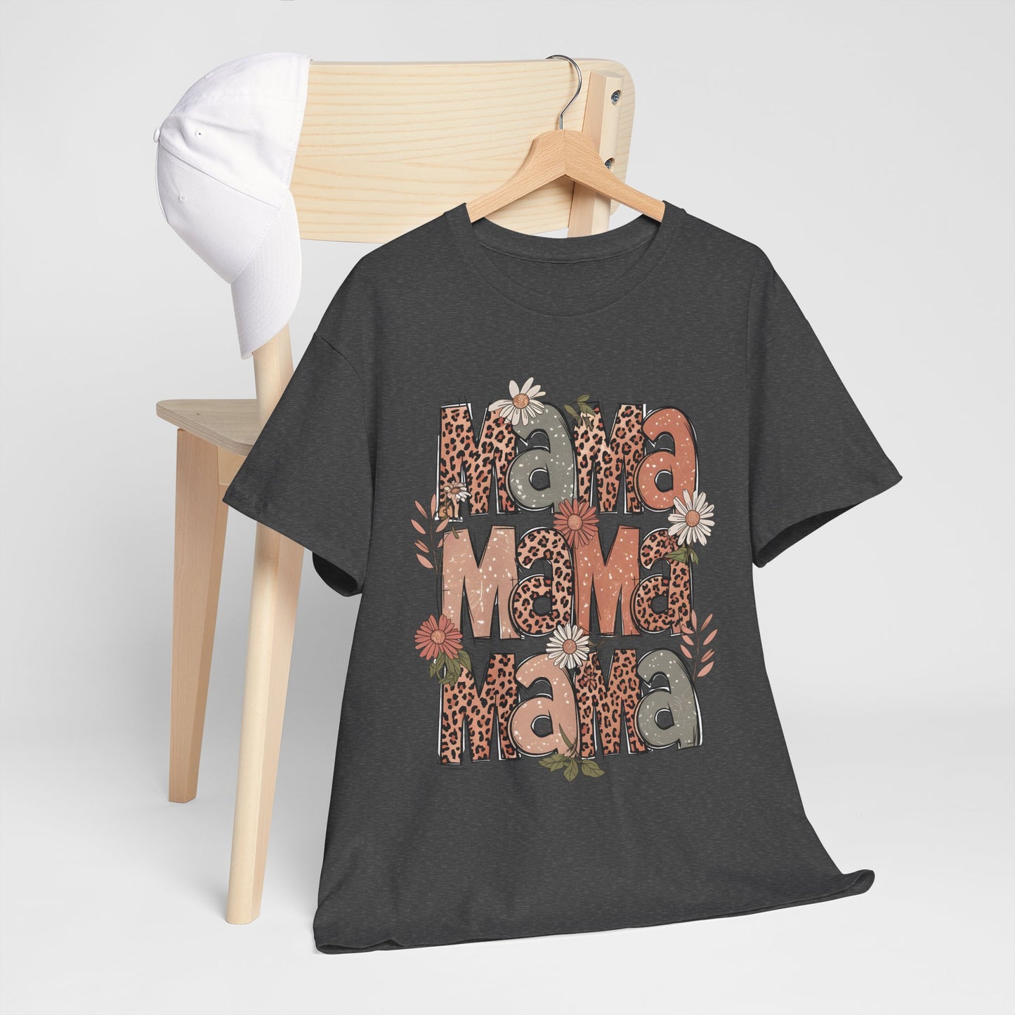 Floral Mama Unisex Heavy Cotton Tee - Perfect Gift for Moms!