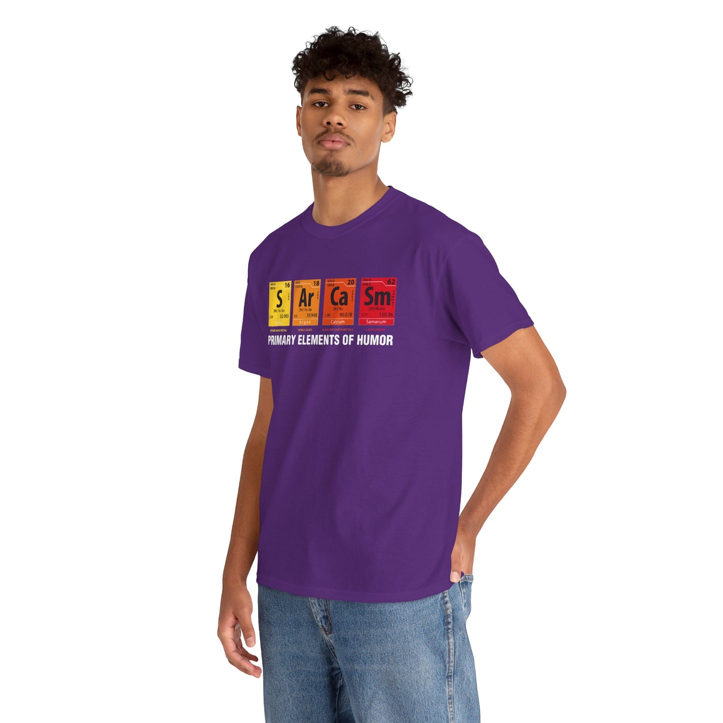 Sarcasm Elements T‑Shirt — "Primary Elements of Humor" Graphic Tee