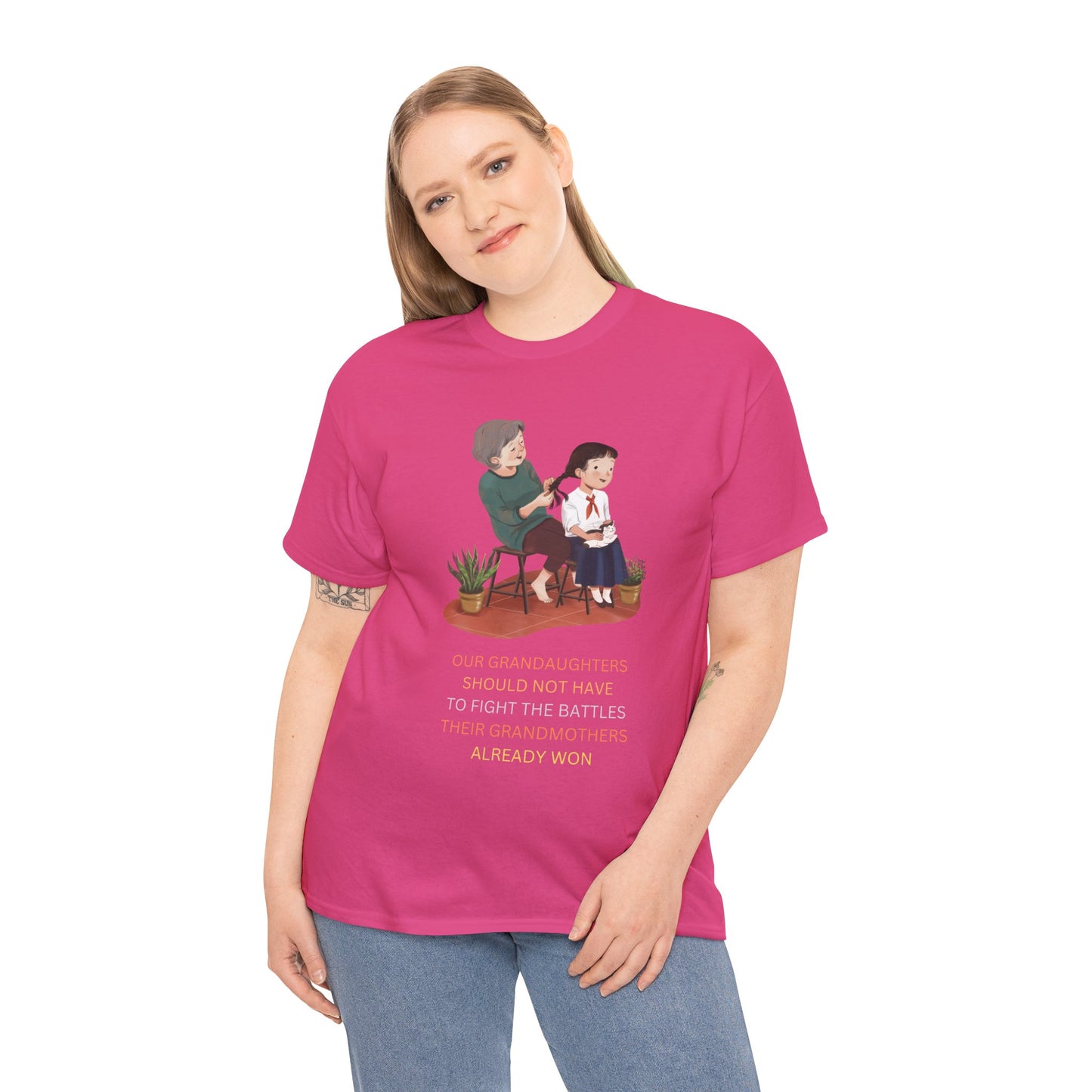 Empowering Granddaughter Unisex Heavy Cotton Tee