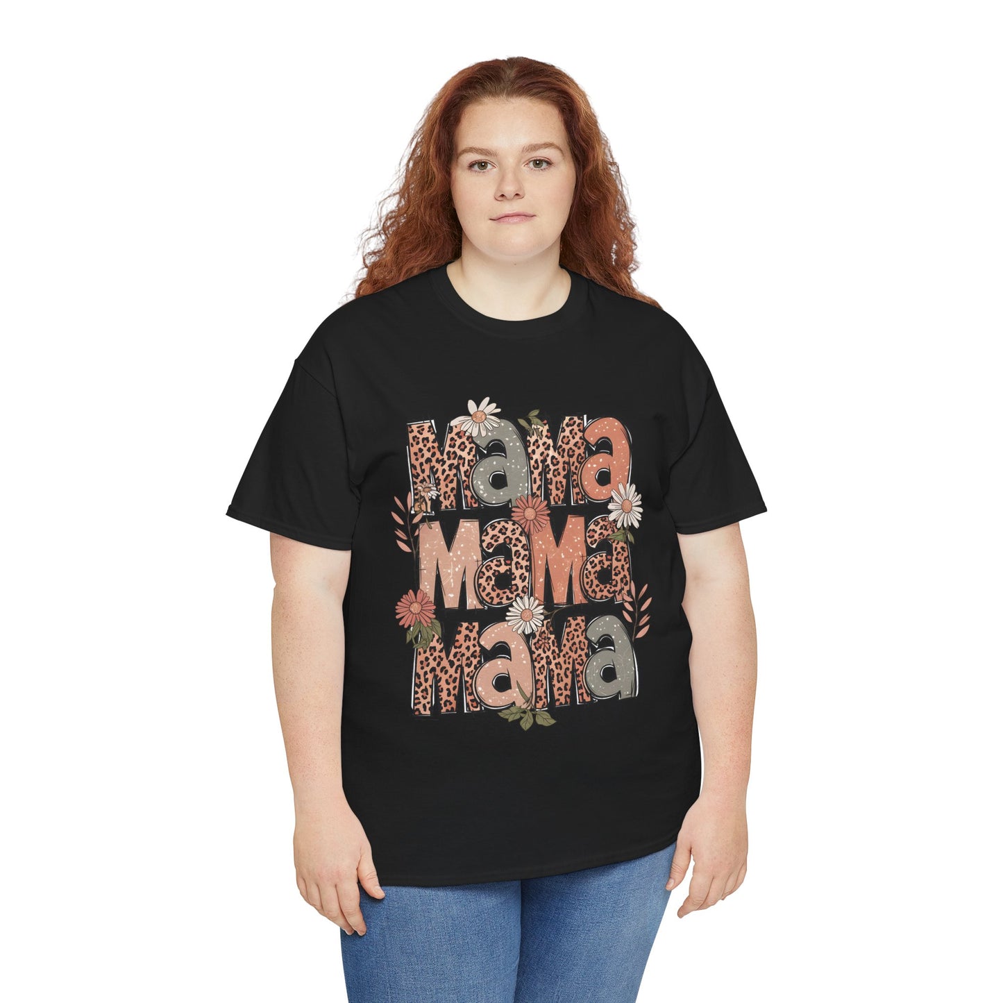 Floral Mama Unisex Heavy Cotton Tee - Perfect Gift for Moms!
