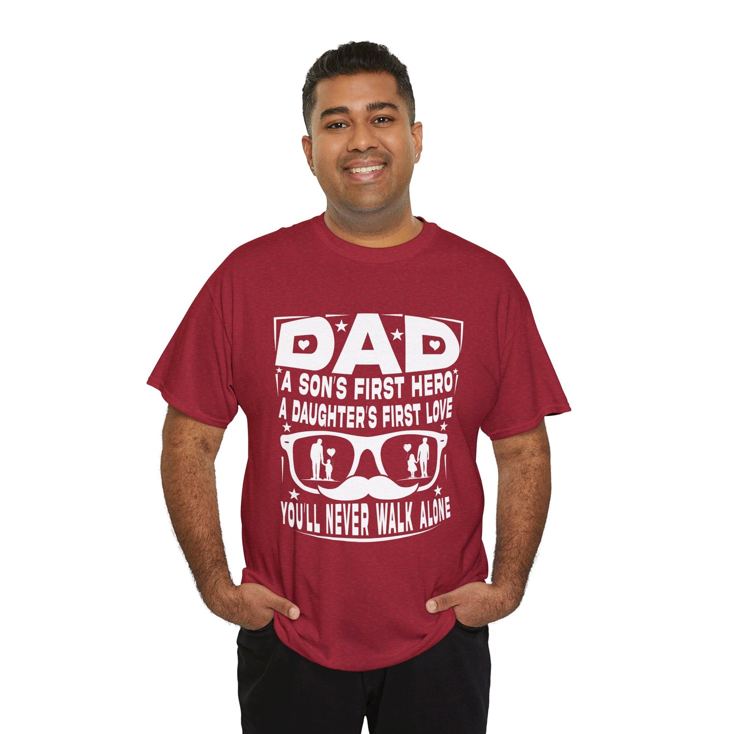 Dad Hero Unisex Heavy Cotton Tee - Perfect Gift for Father's Day