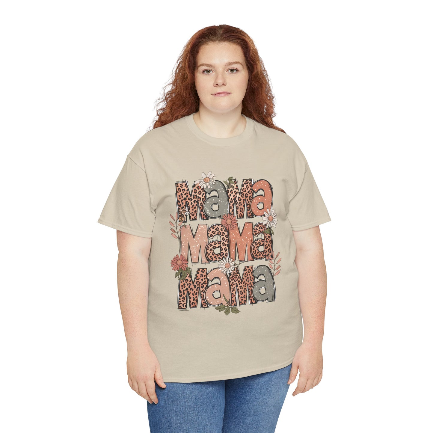 Floral Mama Unisex Heavy Cotton Tee - Perfect Gift for Moms!