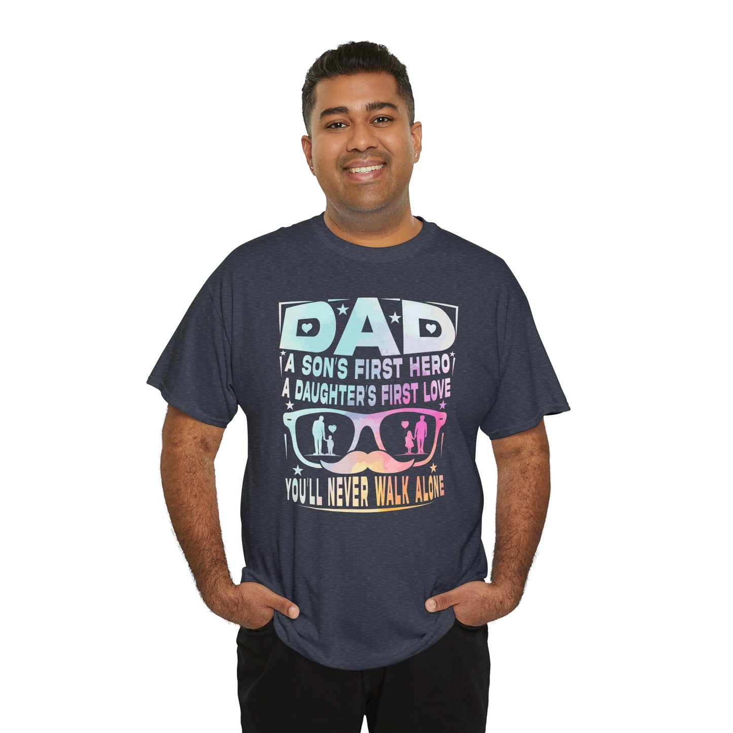 Gildan 5000 Dad Hero T-Shirt - Father's Day Gift - Heavy Cotton Tee Asst. Colors & Sizes
