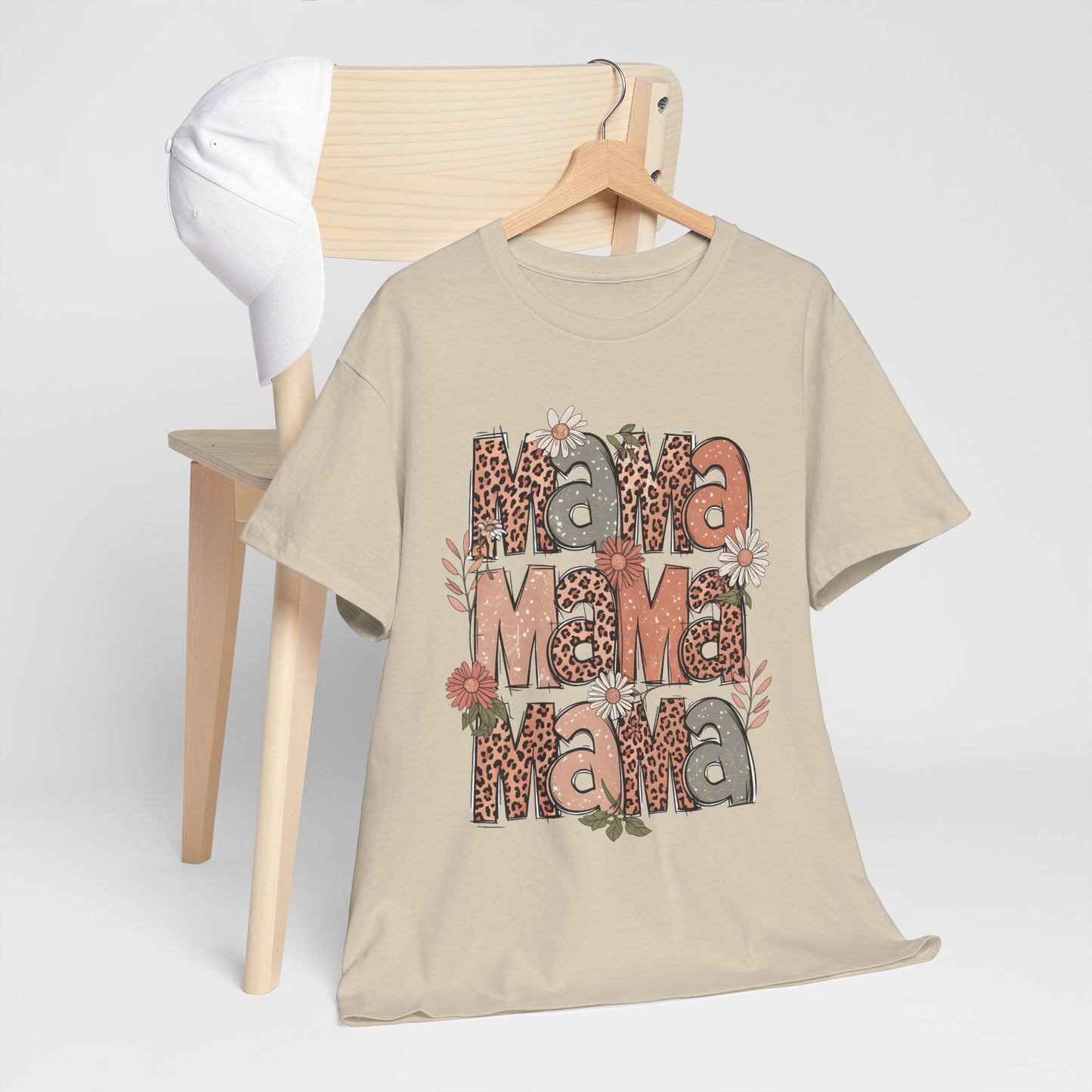 Floral Mama Unisex Heavy Cotton Tee - Perfect Gift for Moms!