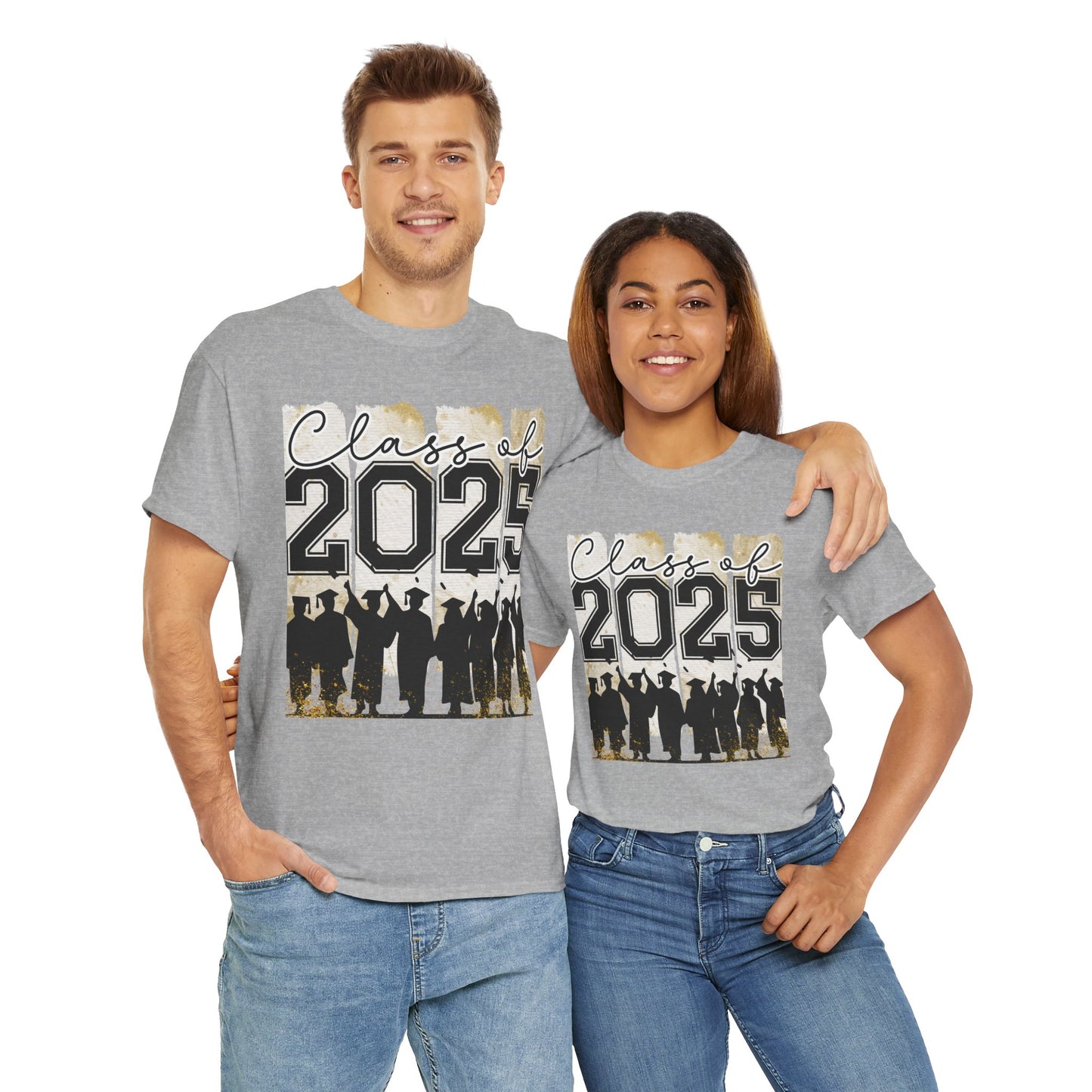Gildan Garment Dyed Class of 2025 Graduation Tee - Unisex Heavy Cotton Shirt Your Choice Colors & Sizes
