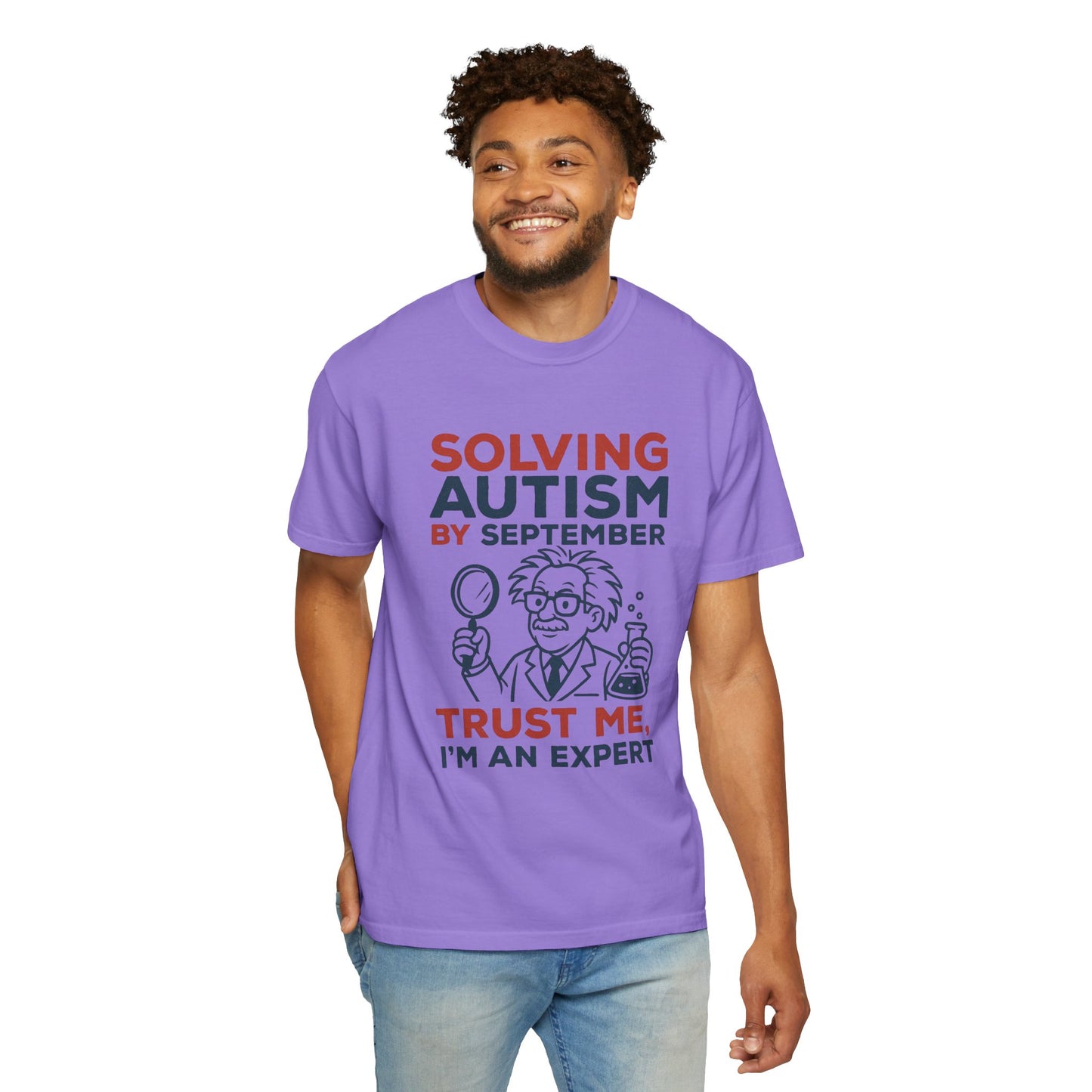 Comfort Colors Unisex Garment-Dyed T-Shirt - "Solving Autism by September" - Expert Design