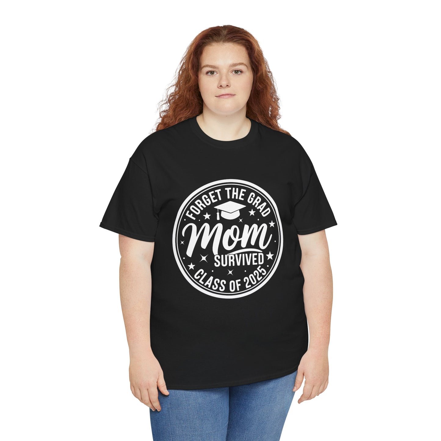 Gildan Comfortable Unisex Heavy Cotton Tee -"Forget the Grad, Mom..." Great gift for Graduation Asst. Sizes & Colors