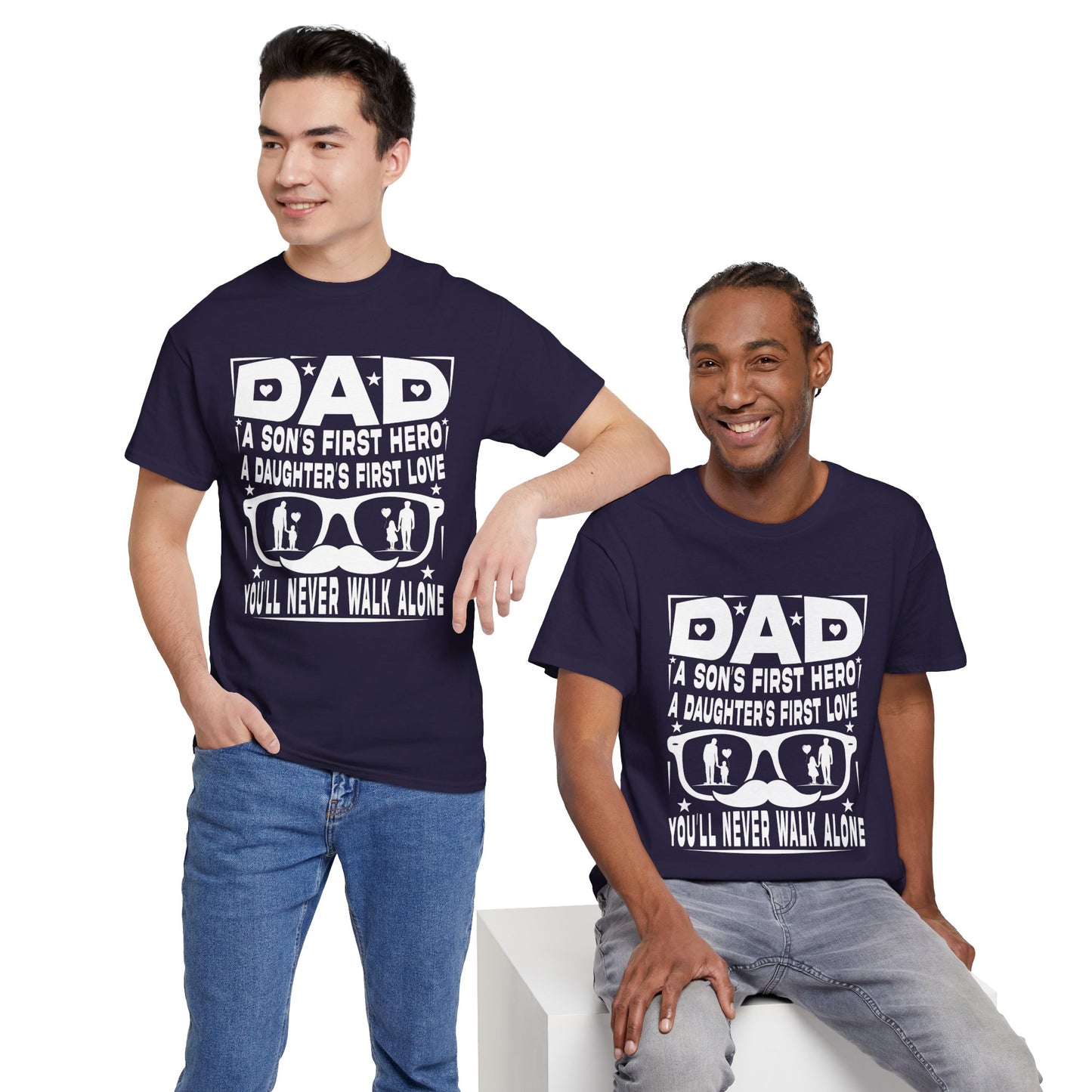Dad Hero Unisex Heavy Cotton Tee - Perfect Gift for Father's Day