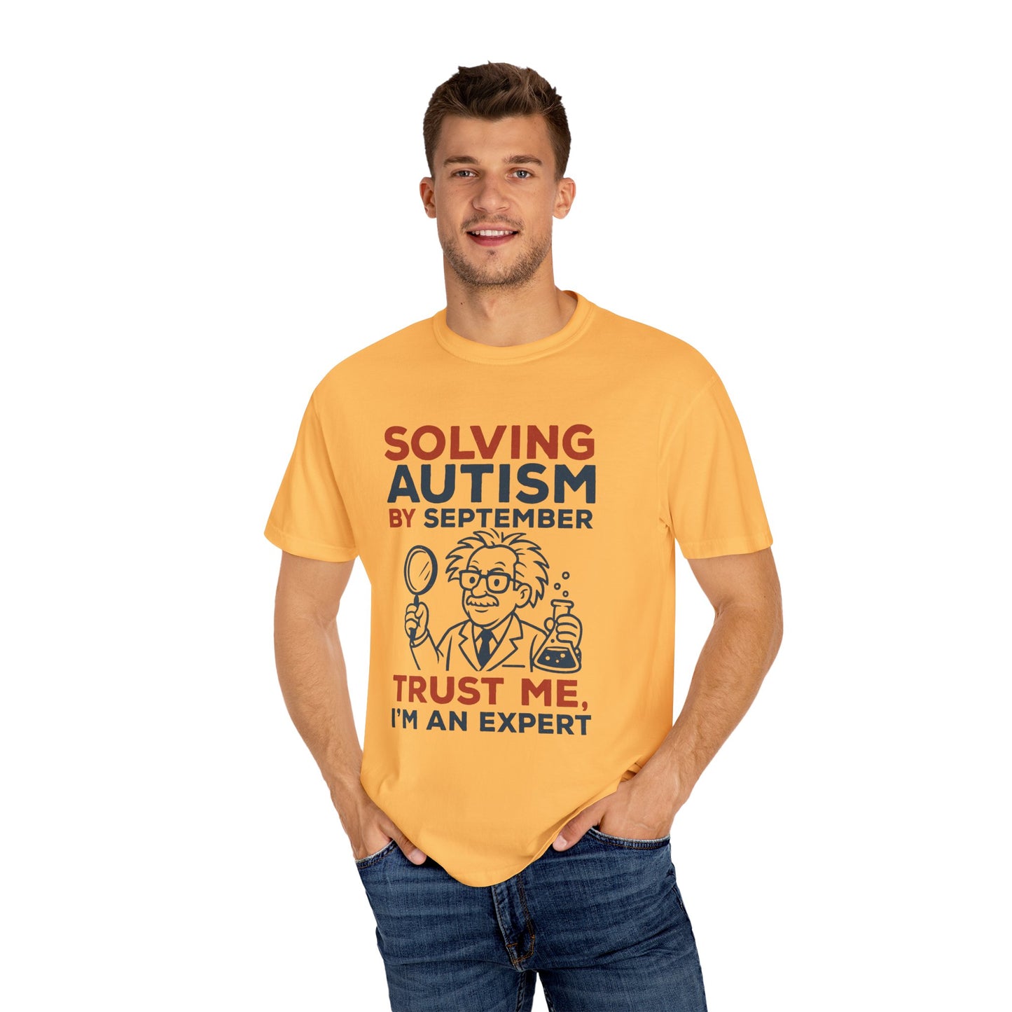 Comfort Colors Unisex Garment-Dyed T-Shirt - "Solving Autism by September" - Expert Design