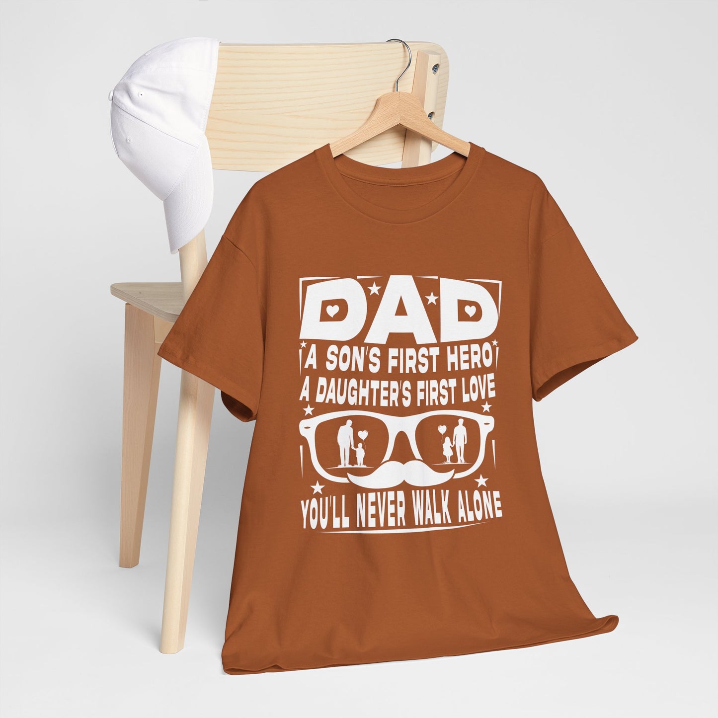 Dad Hero Unisex Heavy Cotton Tee - Perfect Gift for Father's Day