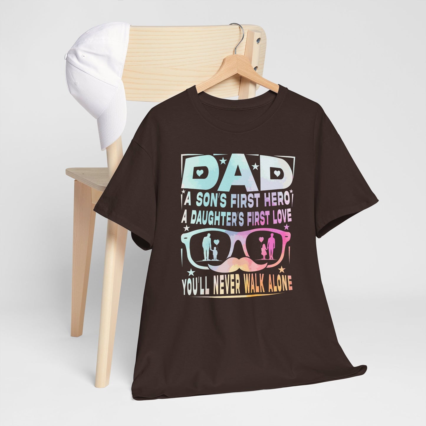 Gildan 5000 Dad Hero T-Shirt - Father's Day Gift - Heavy Cotton Tee Asst. Colors & Sizes
