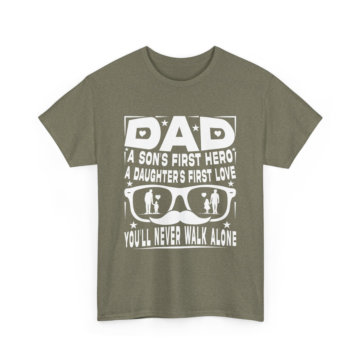 Dad Hero Unisex Heavy Cotton Tee - Perfect Gift for Father's Day