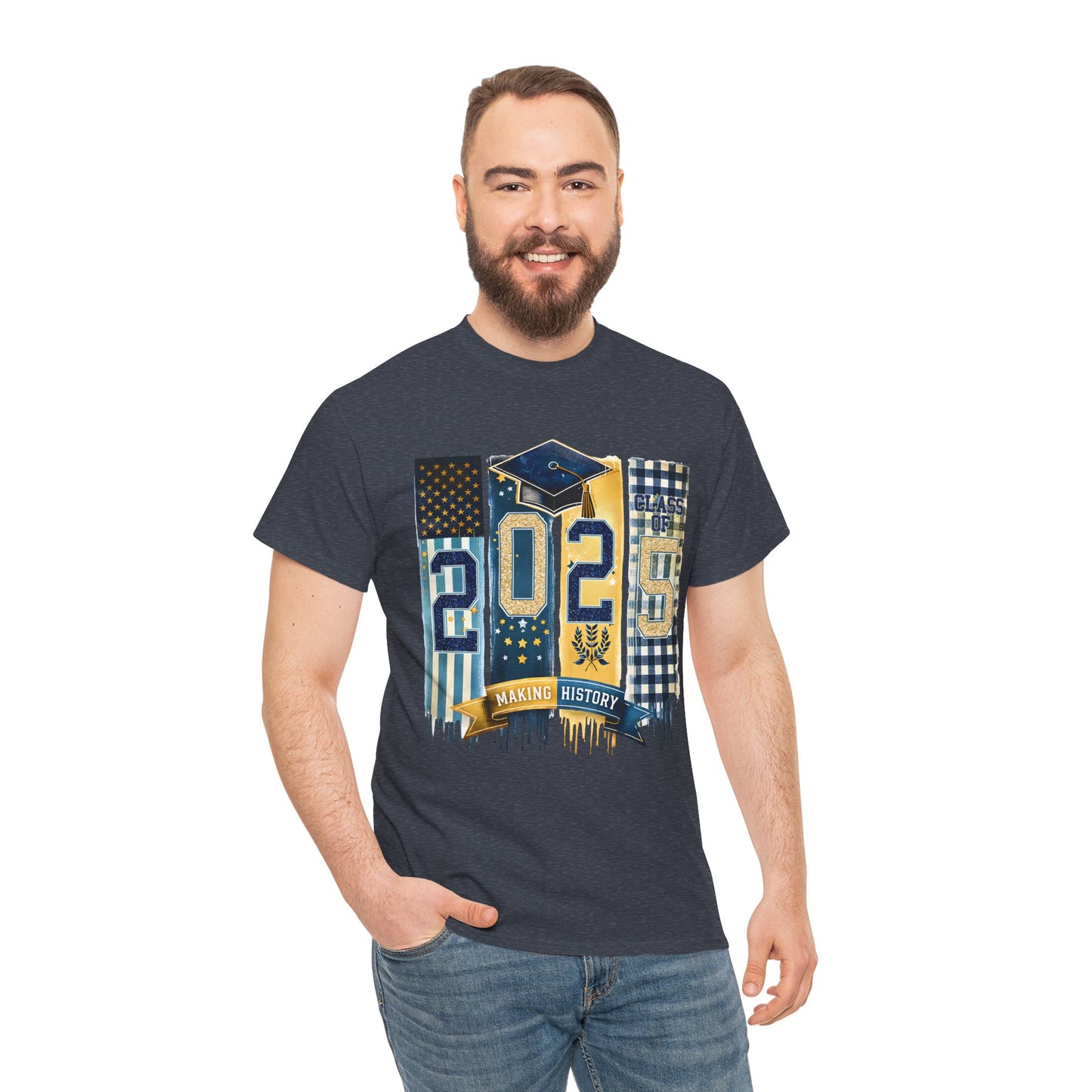 Gildan Graduation 2025 Heavy Cotton Tee - Making History Unisex Shirt Unisex Available in Asst. Sizes & Colors