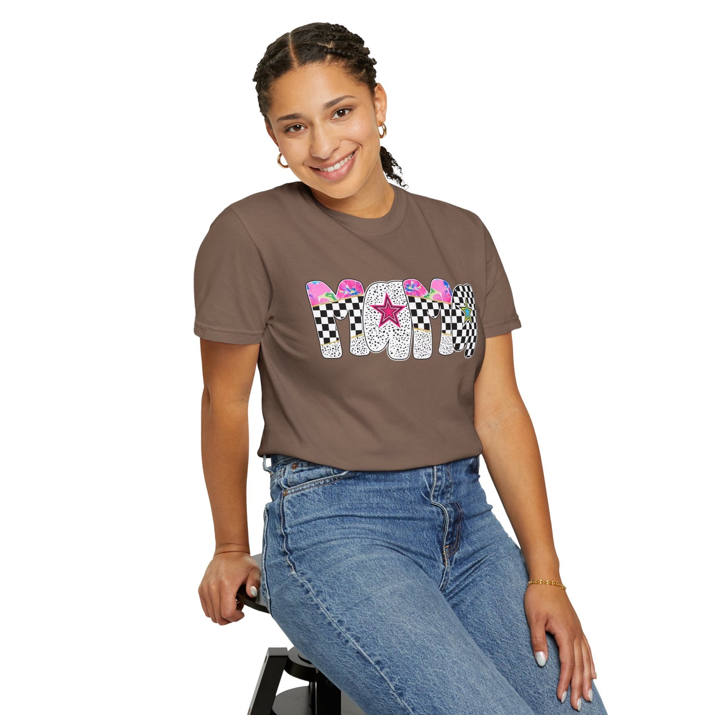 Comfort Colors Retro Vibe Mother's Day T-Shirt with Star Design Asst. Colors & Sizes