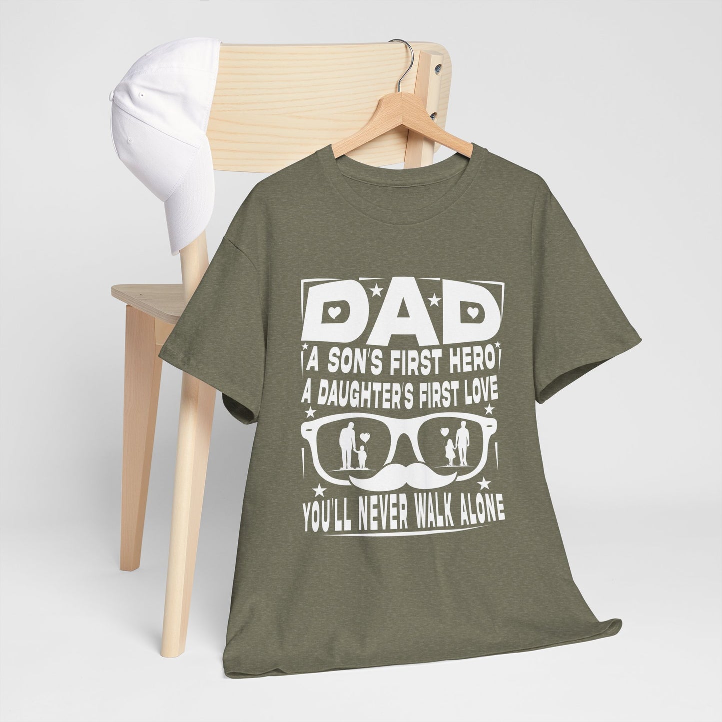 Dad Hero Unisex Heavy Cotton Tee - Perfect Gift for Father's Day
