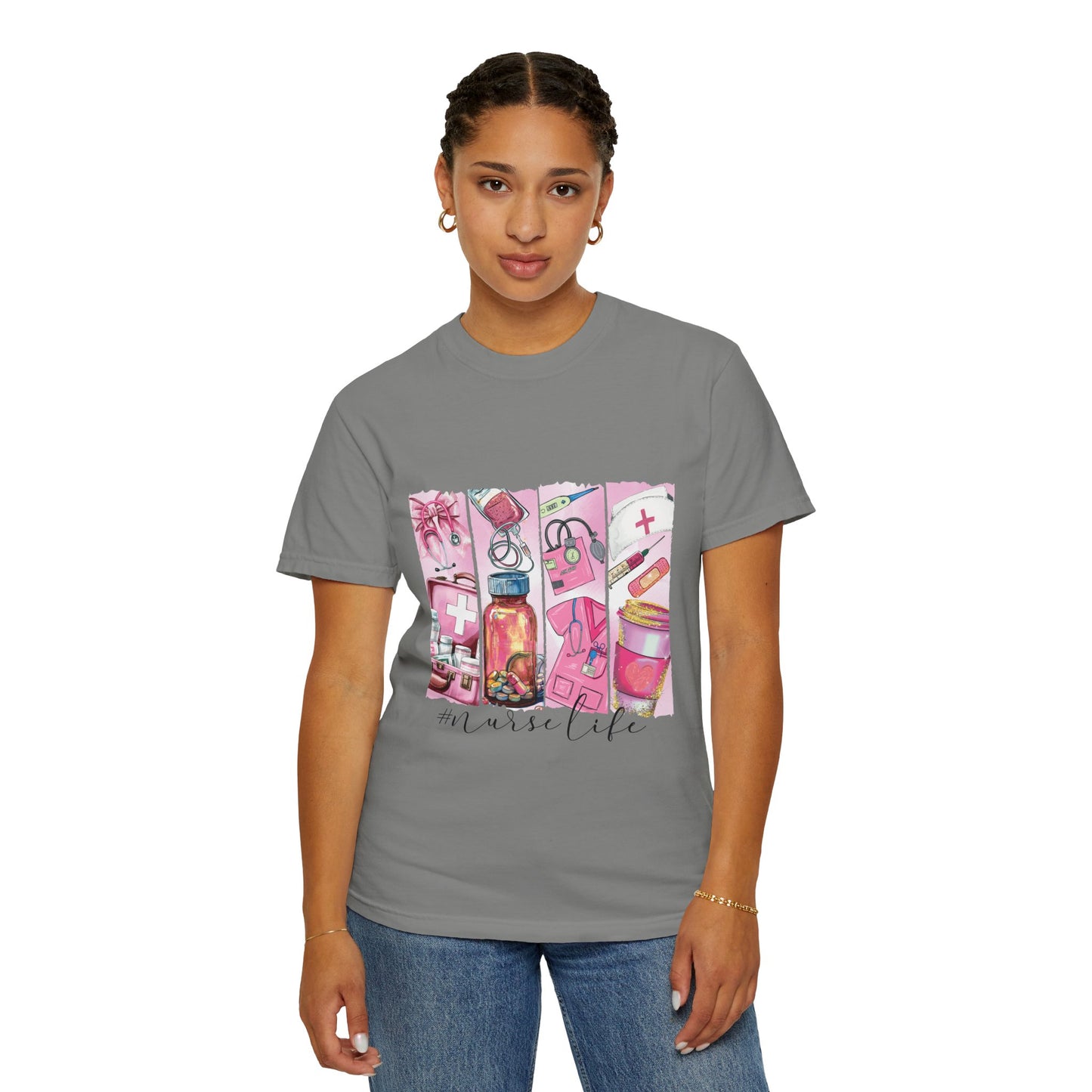 Nurse Life T-Shirt - Comfortable Unisex Garment-Dyed Tee for Healthcare Heroes