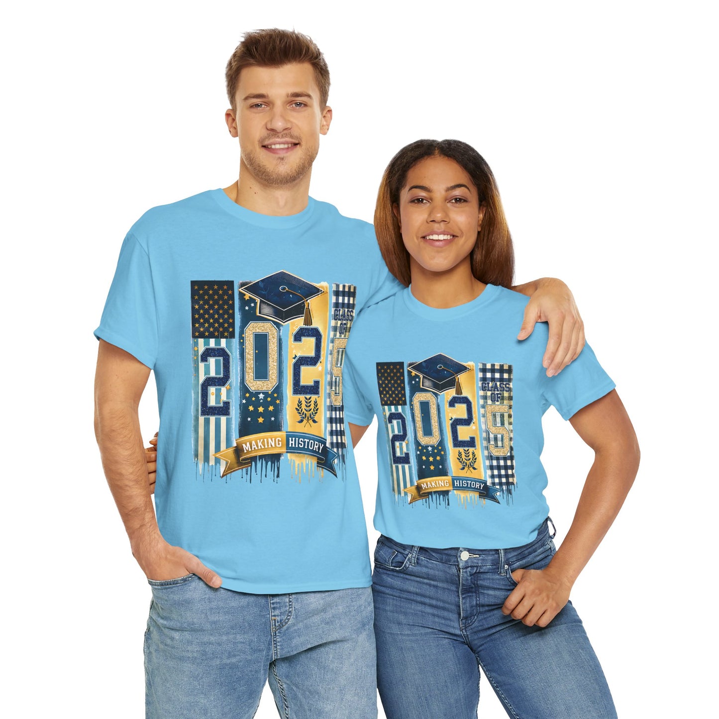 Gildan Graduation 2025 Heavy Cotton Tee - Making History Unisex Shirt Unisex Available in Asst. Sizes & Colors