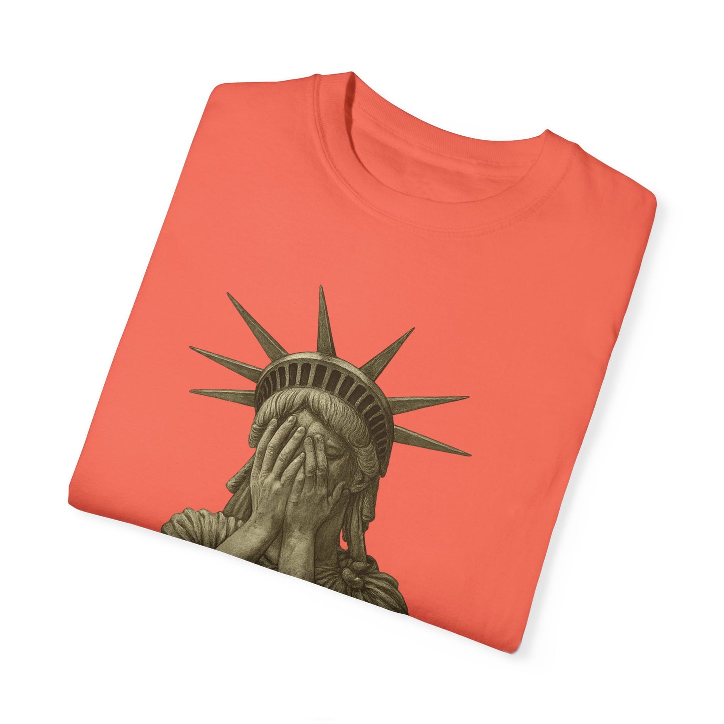 Lady Liberty Shocked Historian T-Shirt Parody Comfort Colors 1717