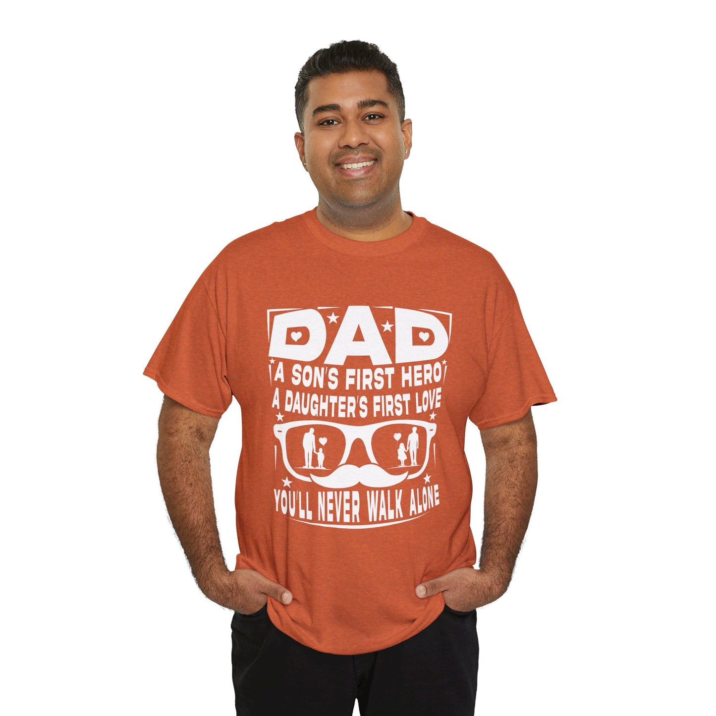 Dad Hero Unisex Heavy Cotton Tee - Perfect Gift for Father's Day
