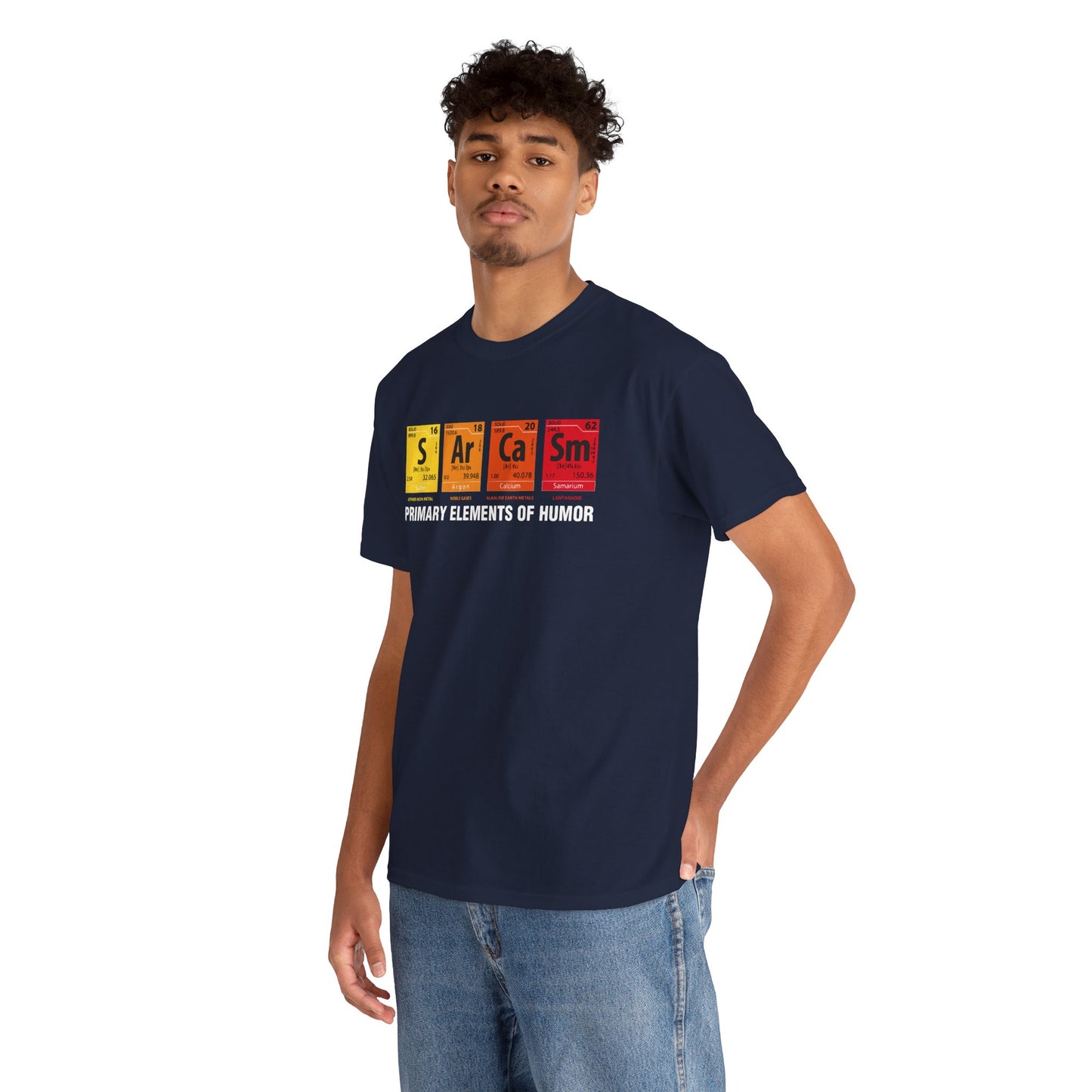 Sarcasm Elements T‑Shirt — "Primary Elements of Humor" Graphic Tee