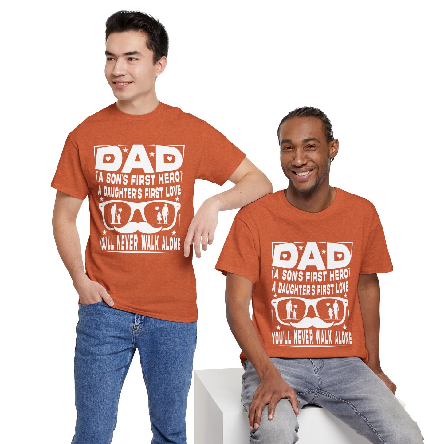 Dad Hero Unisex Heavy Cotton Tee - Perfect Gift for Father's Day