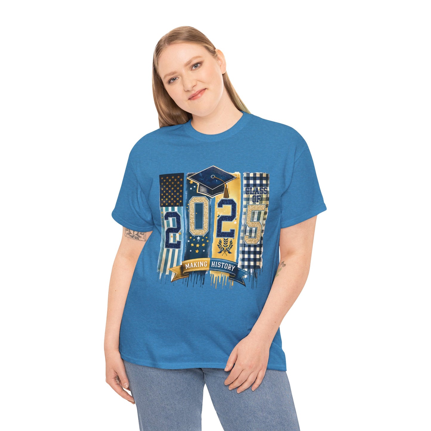 Gildan Graduation 2025 Heavy Cotton Tee - Making History Unisex Shirt Unisex Available in Asst. Sizes & Colors