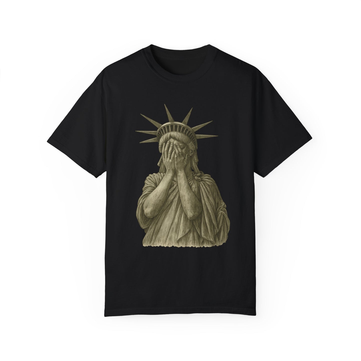 Lady Liberty Shocked Historian T-Shirt Parody Comfort Colors 1717