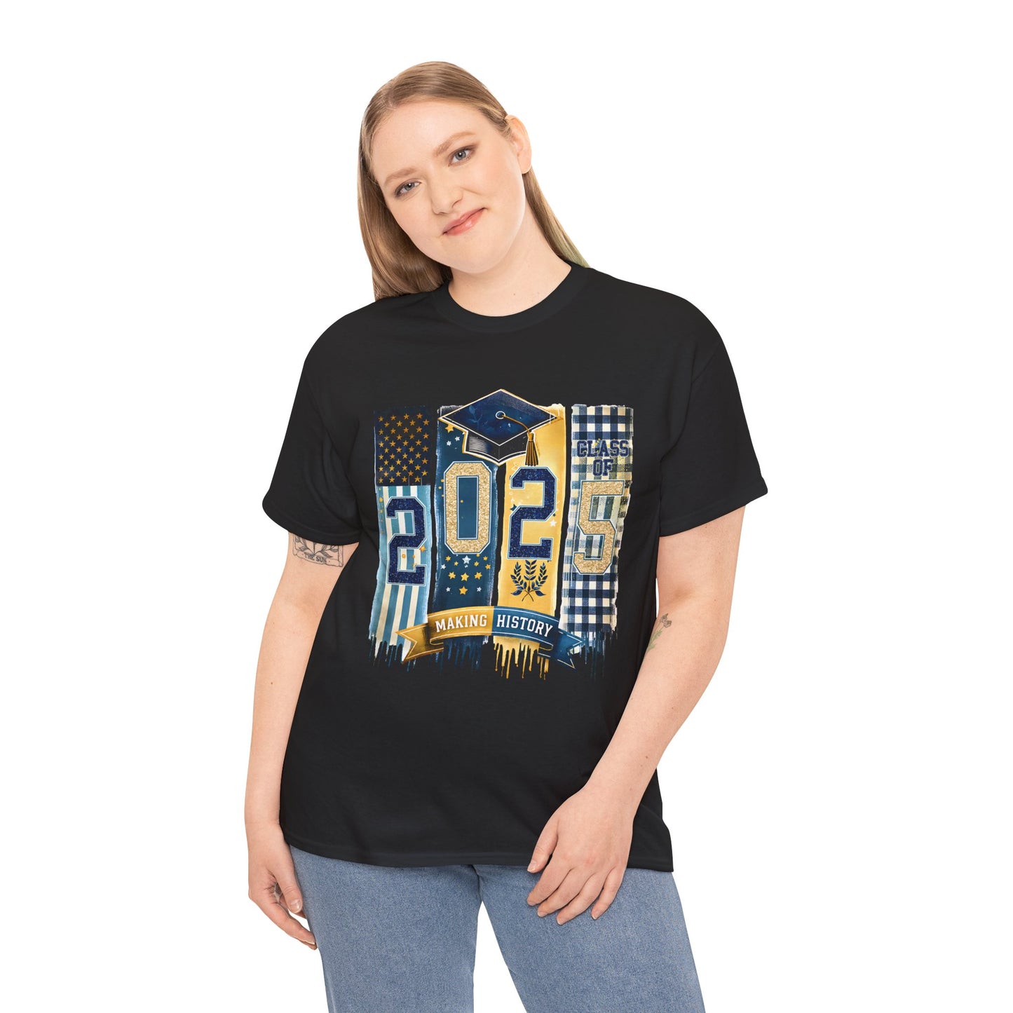 Gildan Graduation 2025 Heavy Cotton Tee - Making History Unisex Shirt Unisex Available in Asst. Sizes & Colors