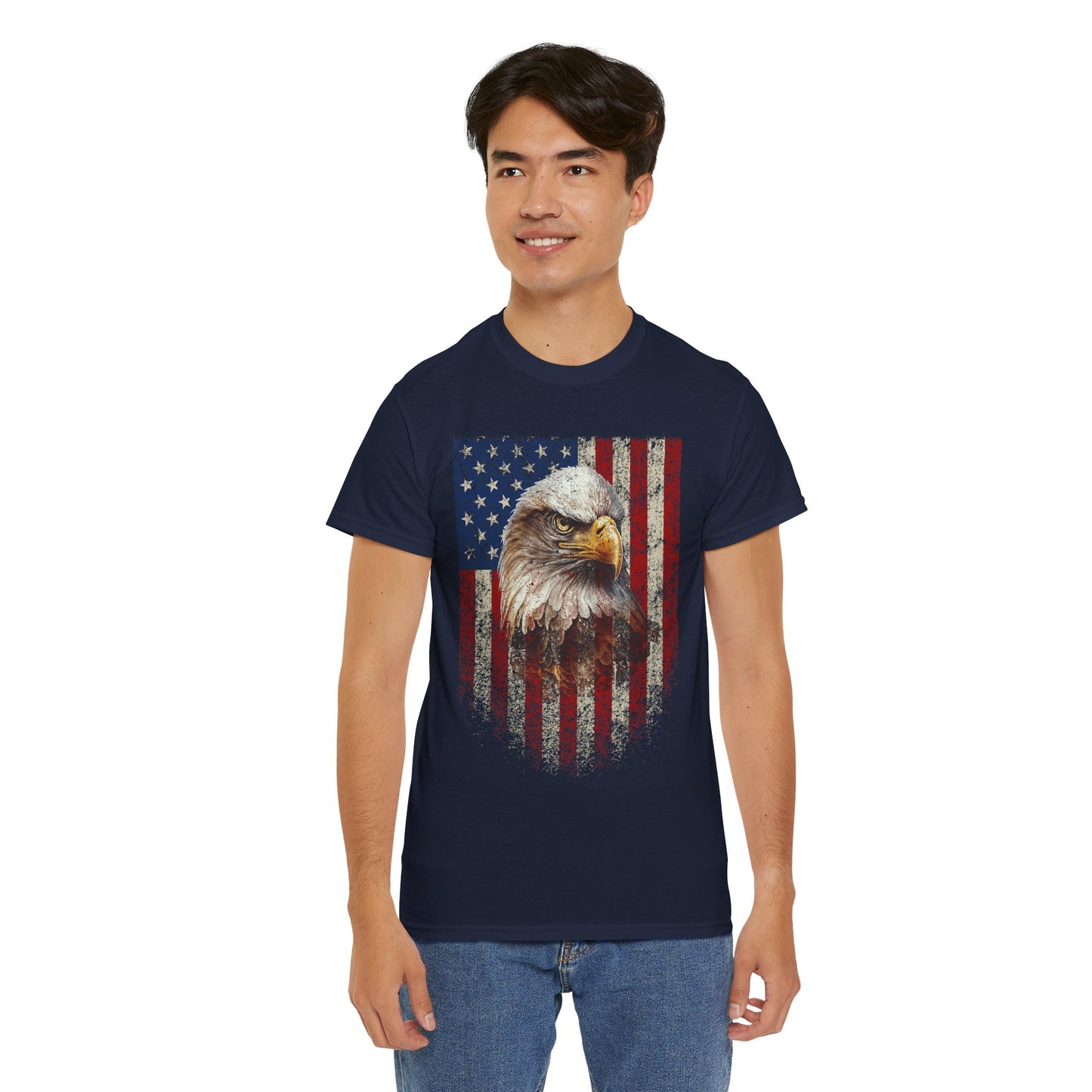 Bald Eagle American Flag T-Shirt | Patriotic Eagle Tee