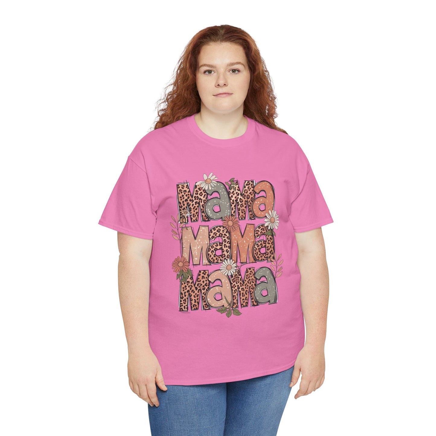 Floral Mama Unisex Heavy Cotton Tee - Perfect Gift for Moms!